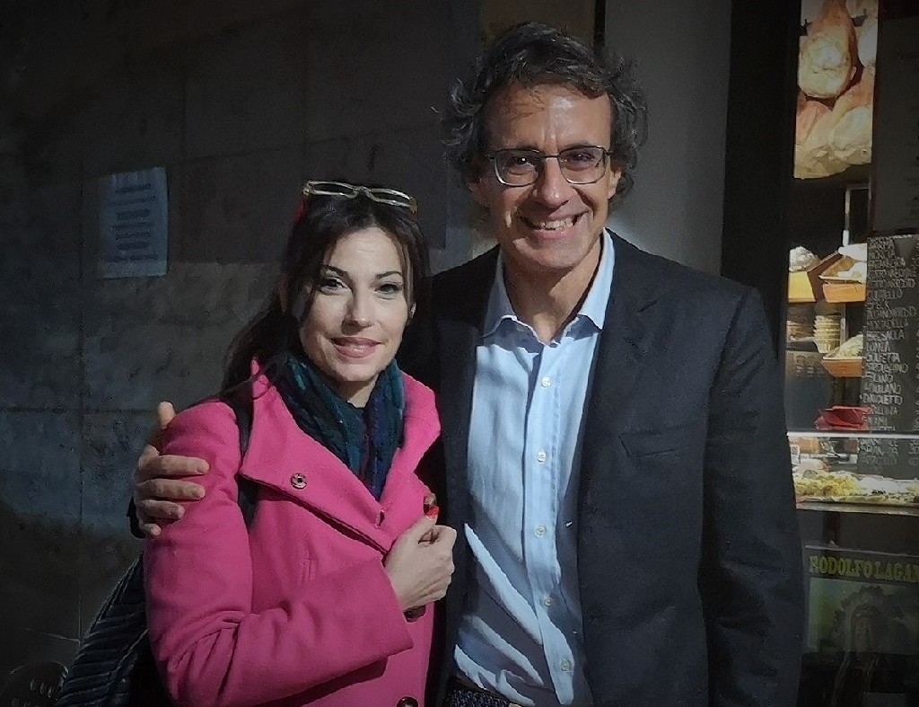Con Daniela Miniucchi, giornalista, autrice e conduttrice Rai, a Roma prima dellintervista andata in onda su RAI Radio Live il 4-2-2020