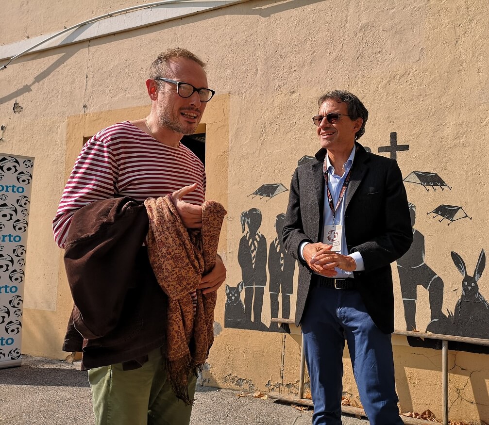 Con Francesco Selvi, regista di Waterloo, al Sedicicorto Film Festival di Forl, 6-10-2019