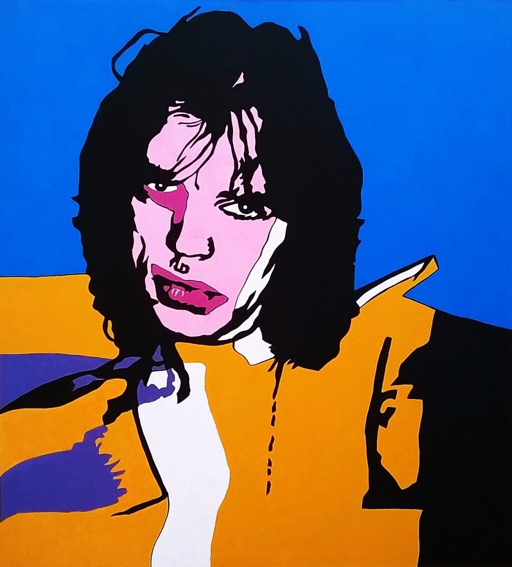 Mick Jagger, omaggio ad Andy Warhol, 2008, di Tiziano Marcheselli