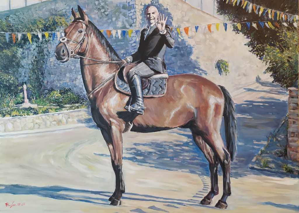 Gianni Deiana col suo cavallo Nathan  
