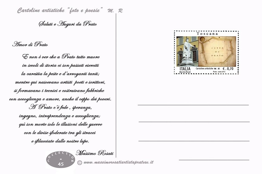 Retro della cartolina postale n. 45 con francobollo 