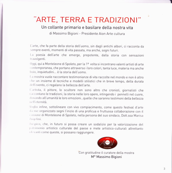 Terra,Arte e tradizioni Catalogo