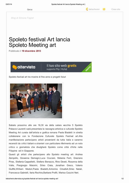 Spoleto Meeting Art-Articolo Italiachevivi
