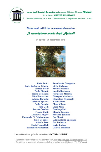 Mostra dArte Il meraviglioso mondo degli Animali 24  aprile   26  settembre 2015