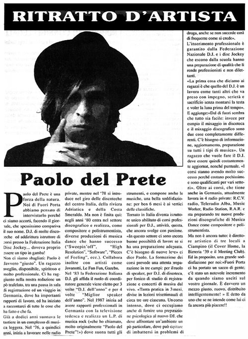 PAOLO DEL PRETE  press