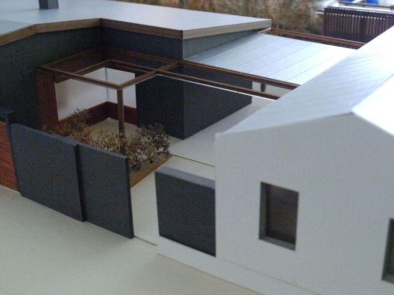 villa unifamiliare in scala 1:50 con particolati in alpacca fototranciata