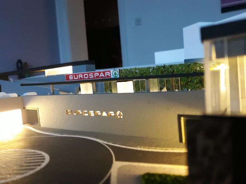 eurospar trieste - scala 1:200 con illuminazione