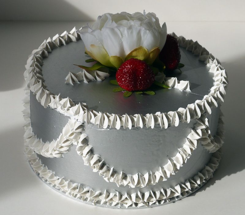 torta finitura argento