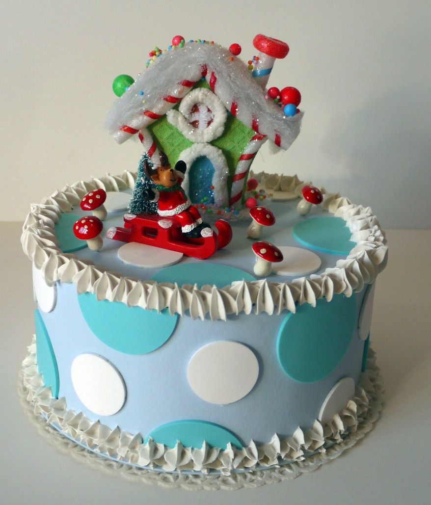 Christmas decorative cake - torta finta natalizia