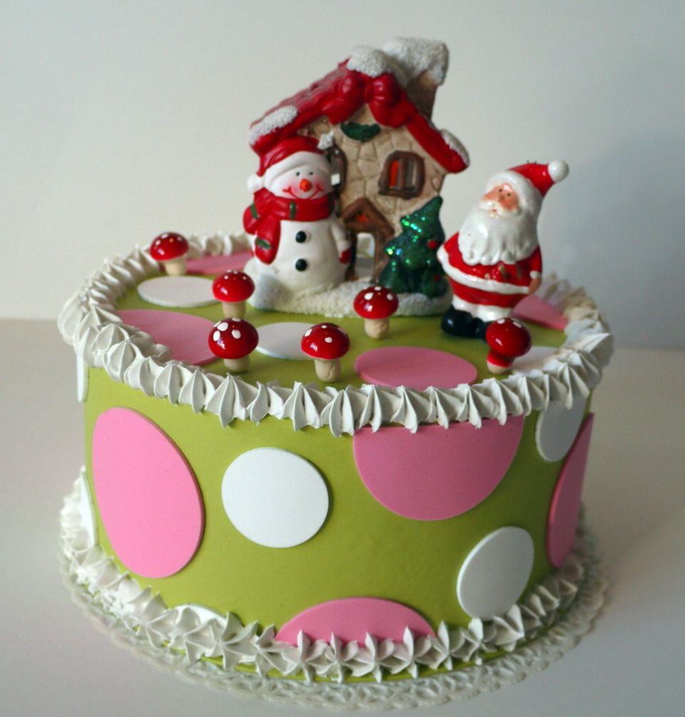 Christmas decorative cake - torta finta natalizia