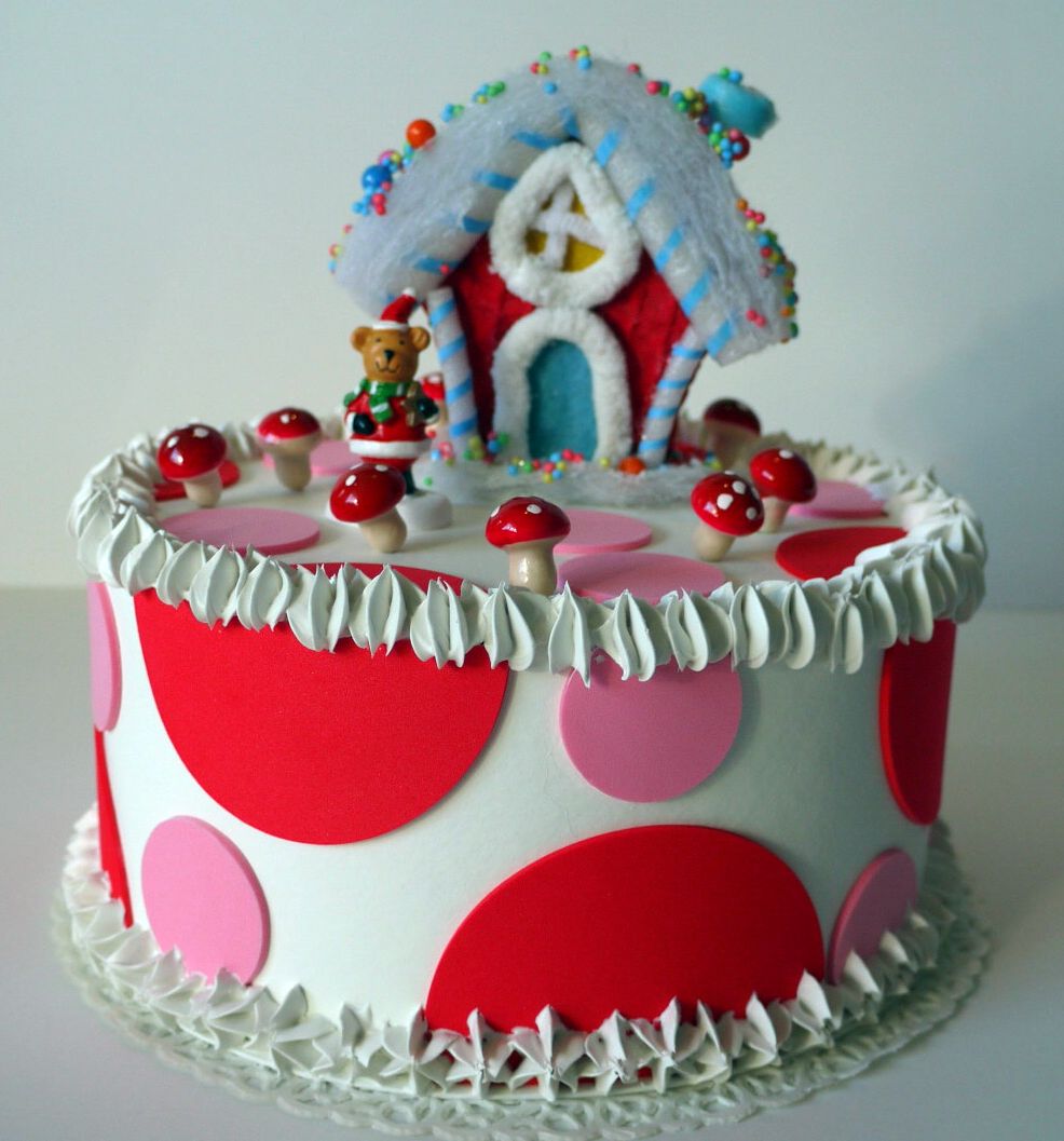 Christmas decorative cake - torta finta natalizia